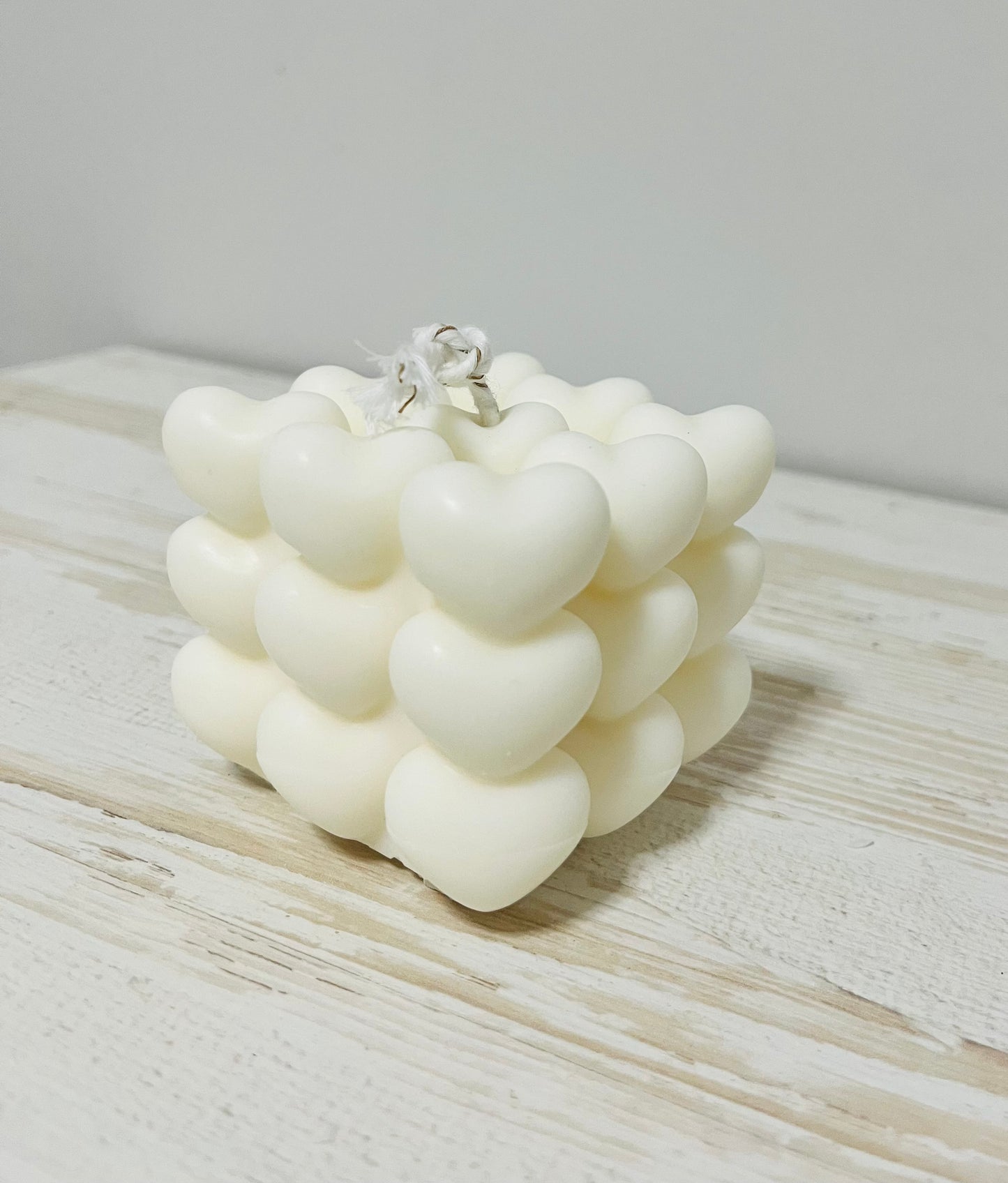 Vela corazones cuadrada